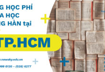 Bảng học phí Khóa học tiếng Hàn tại TpHCM