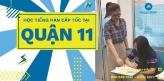 Học tiếng Hàn cấp tốc tại Quận 11