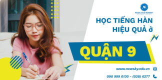 Học tiếng Hàn chất lượng tại quận 9