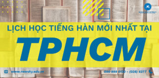 Lịch học tiếng Hàn mới nhất tại TpHCM