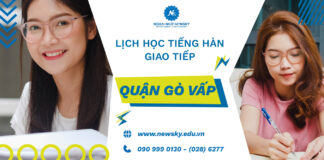 Lịch học tiếng Hàn giao tiếp quận Gò Vấp