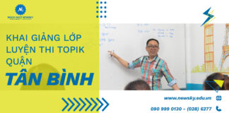 Khai giảng lớp luyện thi TOPIK quận Tân Bình