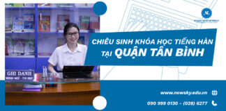 Chiêu sinh khóa học tiếng Hàn tại quận Tân Bình