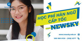 Học phí Hàn ngữ cấp tốc tại NewSky giá bao nhiêu?
