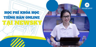 Học phí khóa học tiếng Hàn Online tại NewSky