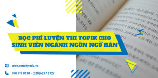 Học phí Luyện thi TOPIK cho sinh viên ngành ngôn ngữ Hàn