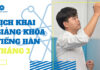 Lịch khai giảng khóa tiếng Hàn tháng 3.
