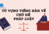 Từ vựng tiếng Hàn về chủ đề pháp luật