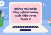 Những ngữ pháp đồng nghĩa thường xuất hiện trong Topik II