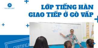 Lớp tiếng Hàn giao tiếp ở Gò Vấp