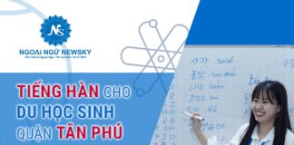 Tiếng Hàn cho du học sinh quận Tân Phú